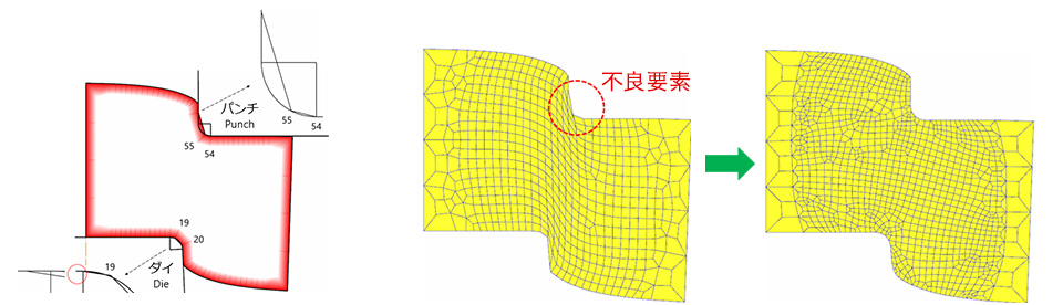 R形状に沿ったメッシュ再生成が可能に